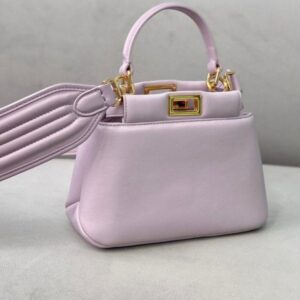 Replica Fendi 8BN320 Peekaboo ICONIC XS Light Purple Nappa Leather 8328 Bag 2