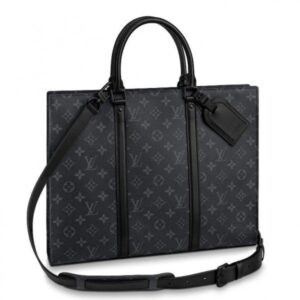 Replica Louis Vuitton Sac Plat Horizontal Zippe Bag Monogram Eclipse M45265 BLV874