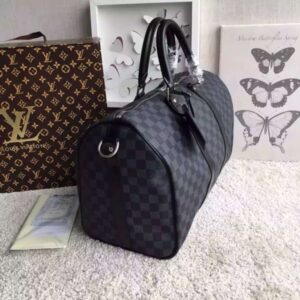 Replica Louis Vuitton Keepall Bandouli??re 45 Damier Graphite N41418 2