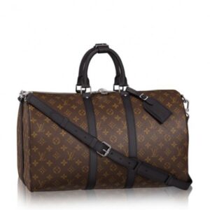 Replica Louis Vuitton Keepall Bandouli??re 45 Monogram Macassar M56711