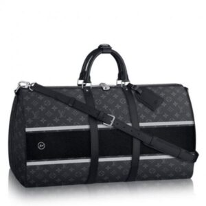 Replica Louis Vuitton Keepall Bandouli??re 55 Monogram Eclipse Flash M43414