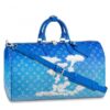 Replica Louis Vuitton Keepall Bandouliere 45 Pacific Blue Monogram M43855