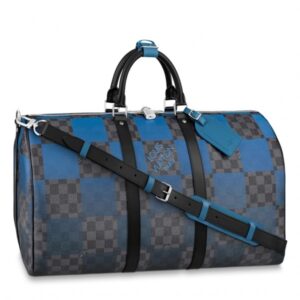 Replica Louis Vuitton Keepall Bandouliere 50 Damier Graphite Giant N40410 2