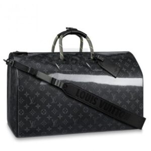 Replica Louis Vuitton Keepall Bandouliere 50 Monogram Eclipse Glaze M43901