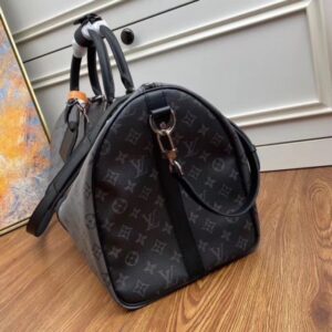 Replica Louis Vuitton Keepall Bandouliere 50 Monogram Eclipse M45392 2