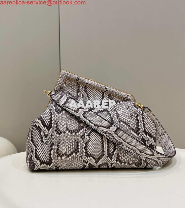 Replica Fendi 8BP127 FENDI FIRST Medium Natural python leather bag 4