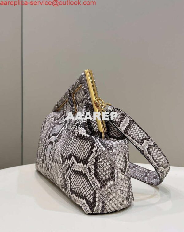 Replica Fendi 8BP127 FENDI FIRST Medium Natural python leather bag 6