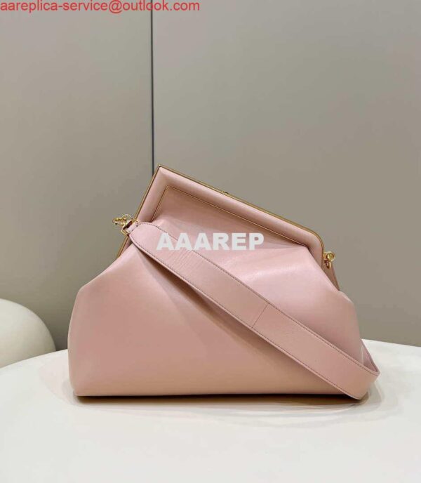 Replica Fendi 8BP127 FENDI FIRST Medium Pink leather bag 3