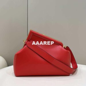 Replica Fendi 8BP127 FENDI FIRST Medium Red leather bag 2