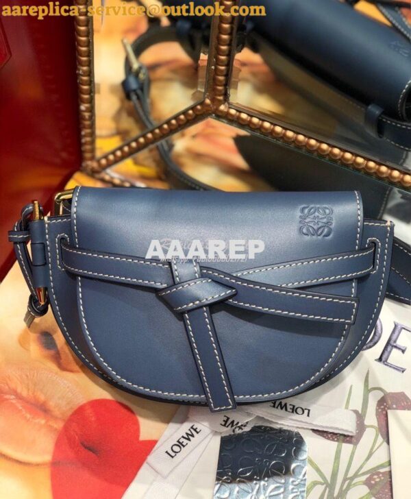 Replica Loewe Gate bumbag in Soft Calfskin 271922 Blue 4