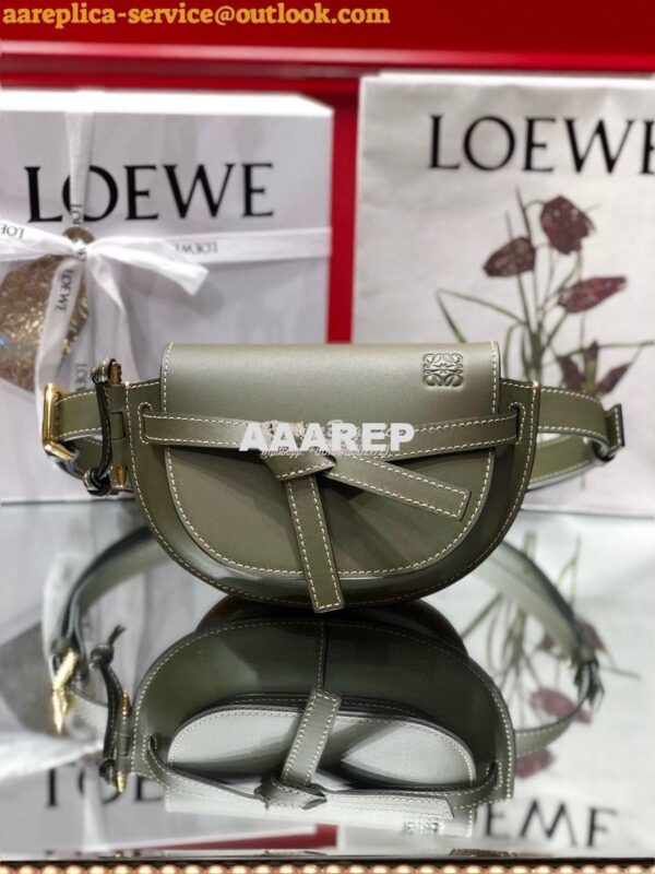 Replica Loewe Gate bumbag in Soft Calfskin 271922 Green 3