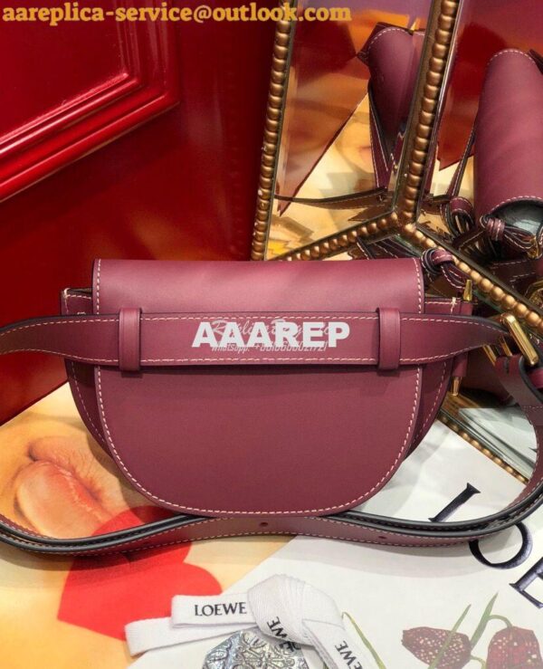 Replica Loewe Gate bumbag in Soft Calfskin 271922 Oxblood 5