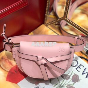 Replica Loewe Gate bumbag in Soft Calfskin 271922 Pink