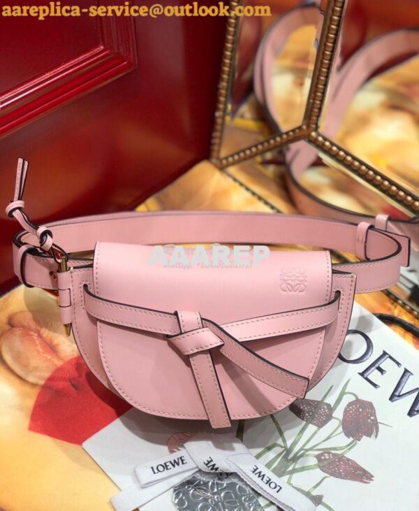 Replica Loewe Gate bumbag in Soft Calfskin 271922 Pink 3