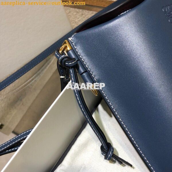 Replica Loewe Gate Pocket in Smooth Calfskin 18756 Blue 7