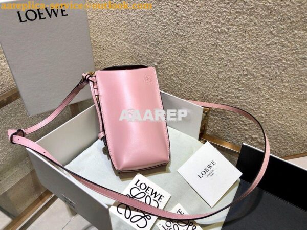 Replica Loewe Gate Pocket in Smooth Calfskin 18756 Pastel Pink 3