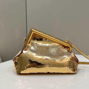 Replica Fendi 8BP129 Fendi First Small Gold sequinned bag 80018M 2