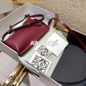 Replica Loewe Gate Pocket in Smooth Calfskin 18756 Wine 2