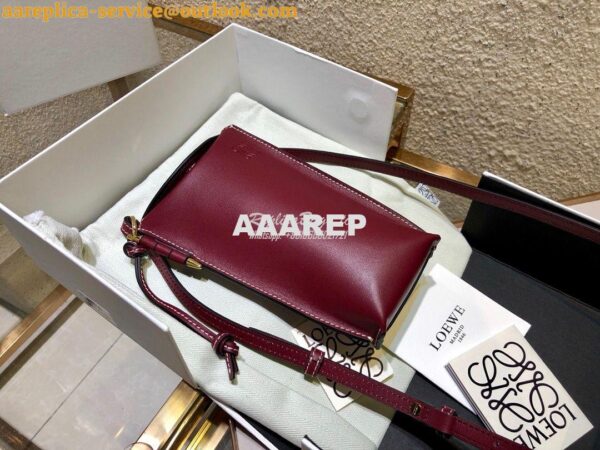 Replica Loewe Gate Pocket in Smooth Calfskin 18756 Wine 6