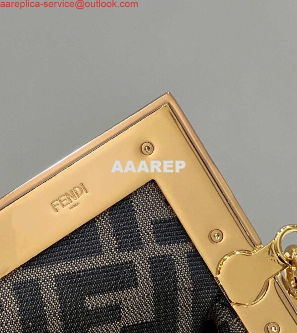 Replica Fendi 8BP129 Fendi First Small Gold sequinned bag 80018M 10