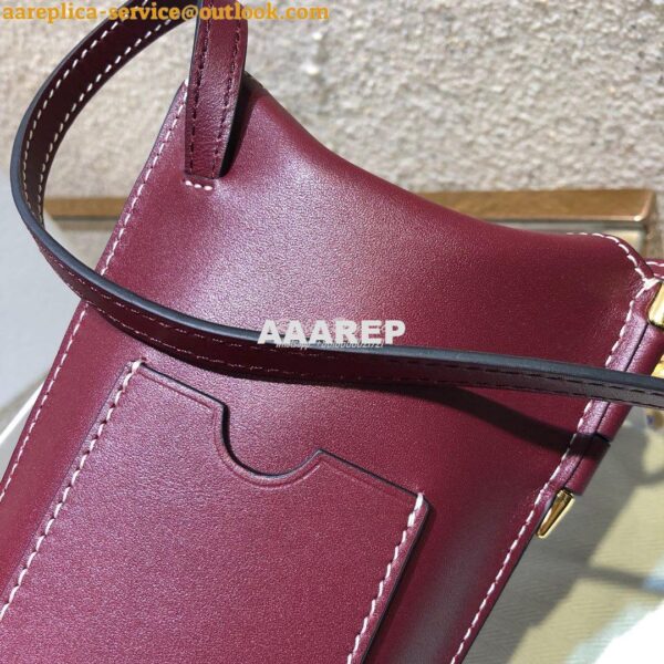 Replica Loewe Gate Pocket in Smooth Calfskin 18756 Wine 9