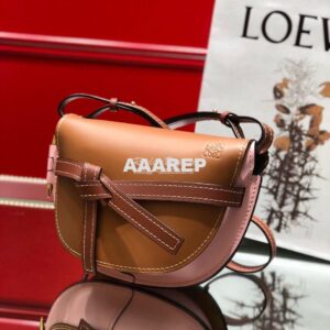 Replica Loewe Gate Small Bag 397511 Amber/Pink 2