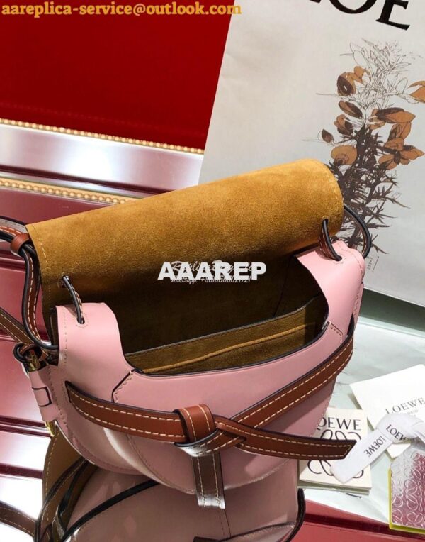 Replica Loewe Gate Small Bag 397511 Amber/Pink 7