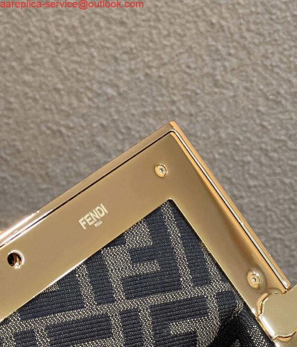 Replica Fendi 8BP129 Fendi First Small Khaki suede bag 7