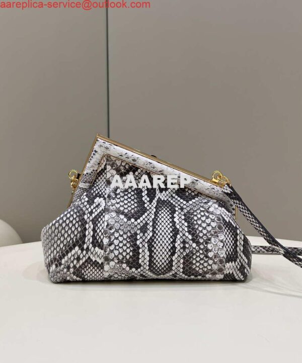 Replica Fendi 8BP129 FENDI FIRST Small Natural python leather bag 3