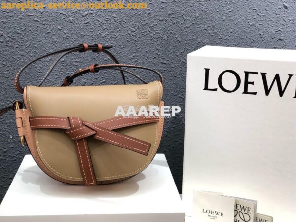 Replica Loewe Gate Small Bag 397511 Mocca/Powder 3