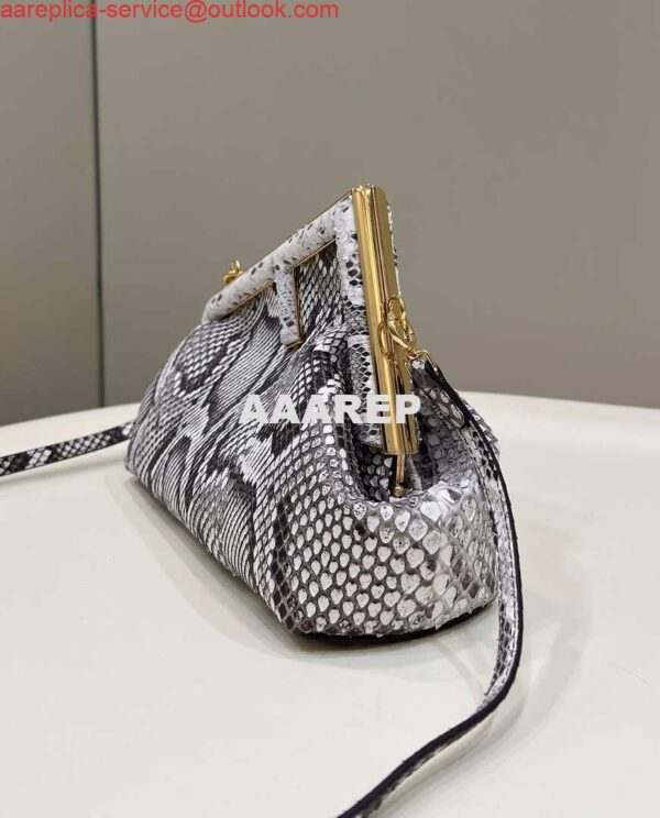 Replica Fendi 8BP129 FENDI FIRST Small Natural python leather bag 4