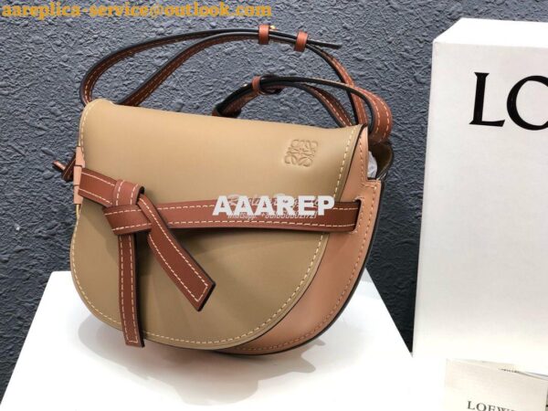 Replica Loewe Gate Small Bag 397511 Mocca/Powder 4