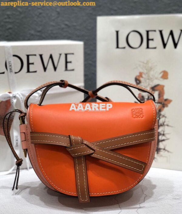 Replica Loewe Gate Small Bag 397511 Ocre/ Pink 3