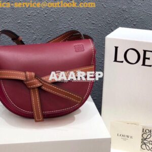 Replica Loewe Gate Small Bag 397511 Oxblood/ Wine