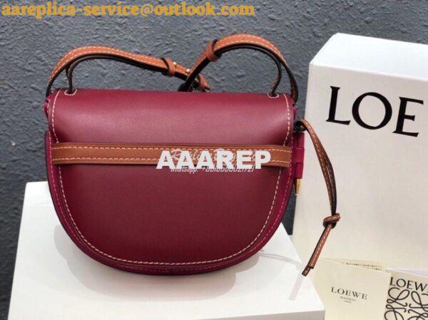 Replica Loewe Gate Small Bag 397511 Oxblood/ Wine 11