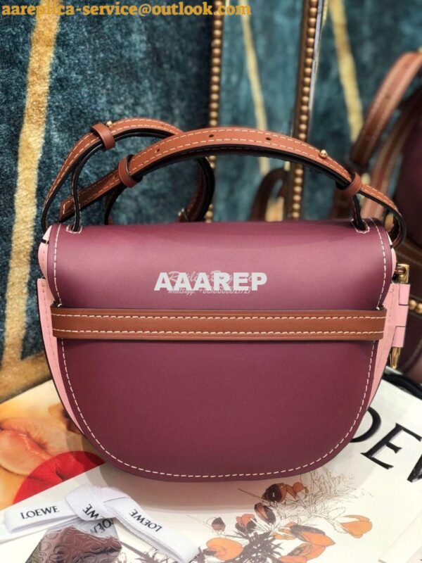 Replica Loewe Gate Small Bag 397511 Oxblood/Pink 5