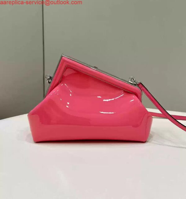 Replica Fendi 8BP129 Fendi First Small Rose Pink patent leather bag 3