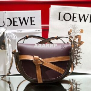 Replica Loewe Gate Small Bag 397511 Oxblood/Taupe