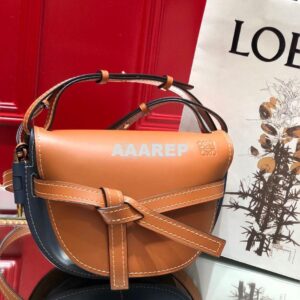 Replica Loewe Gate Small Bag 397511 Tan/ Blue