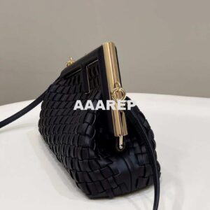 Replica Fendi 8BP129 First Small Black braided leather bag 80103 2