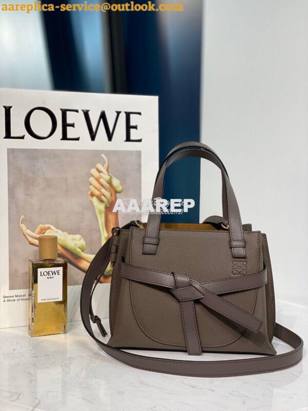 Replica Loewe Gate Top Handle Mini Bag 66042 Dark Taupe 3