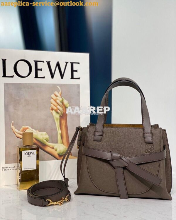 Replica Loewe Gate Top Handle Mini Bag 66042 Dark Taupe 4