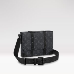 Replica Louis Vuitton TRUNK MESSENGER M45727 Monogram Eclipse canvas LV