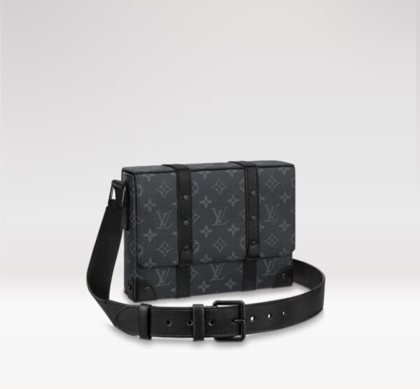 Replica Louis Vuitton TRUNK MESSENGER M45727 Monogram Eclipse canvas LV 3