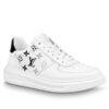 Replica Louis Vuitton White/Black LV Trainer Sneakers with #54 2