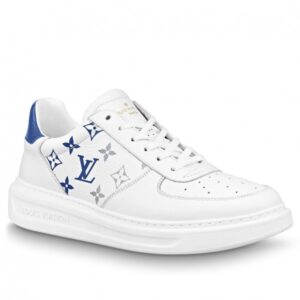 Replica Louis Vuitton White/Blue Beverly Hills Sneakers