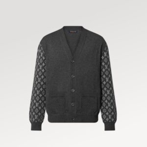 Replica Louis Vuitton LV MONOGRAM MIX CASHMERE CARDIGAN 1AATLX