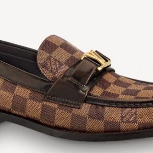 Replica Louis Vuitton Major Loafers In Damier Ebene Canvas