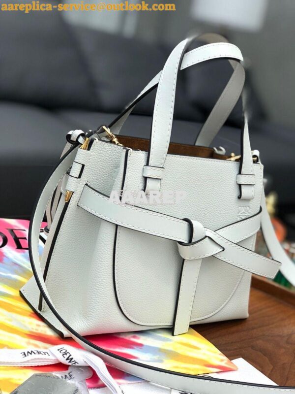 Replica Loewe Gate Top Handle Mini Bag 66042 Kaolin 4