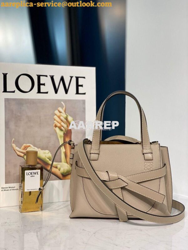 Replica Loewe Gate Top Handle Mini Bag 66042 Light Oat 4